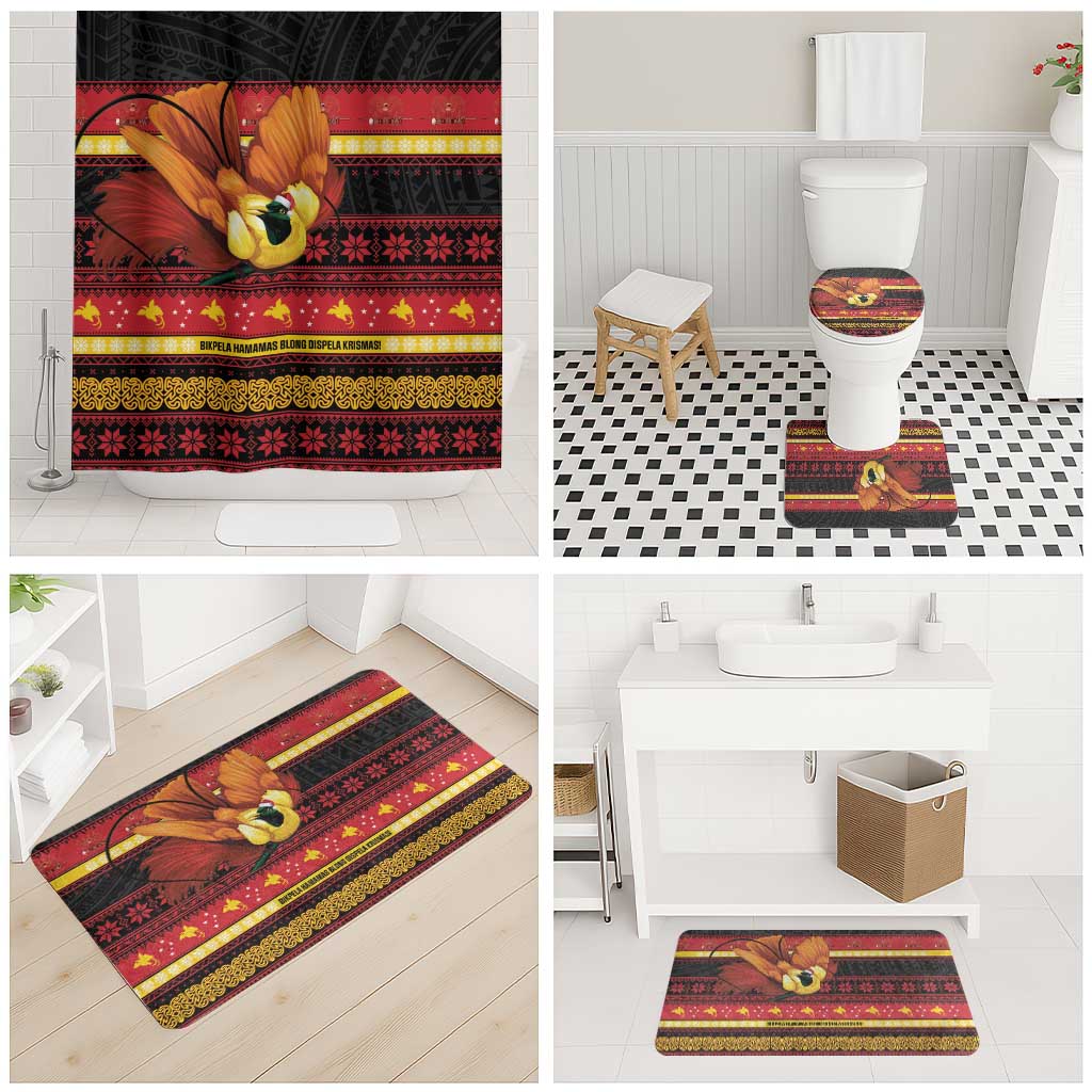 Papua New Guinea Christmas Bathroom Set Bikpela hamamas blong dispela Krismas LT14 - Polynesian Pride