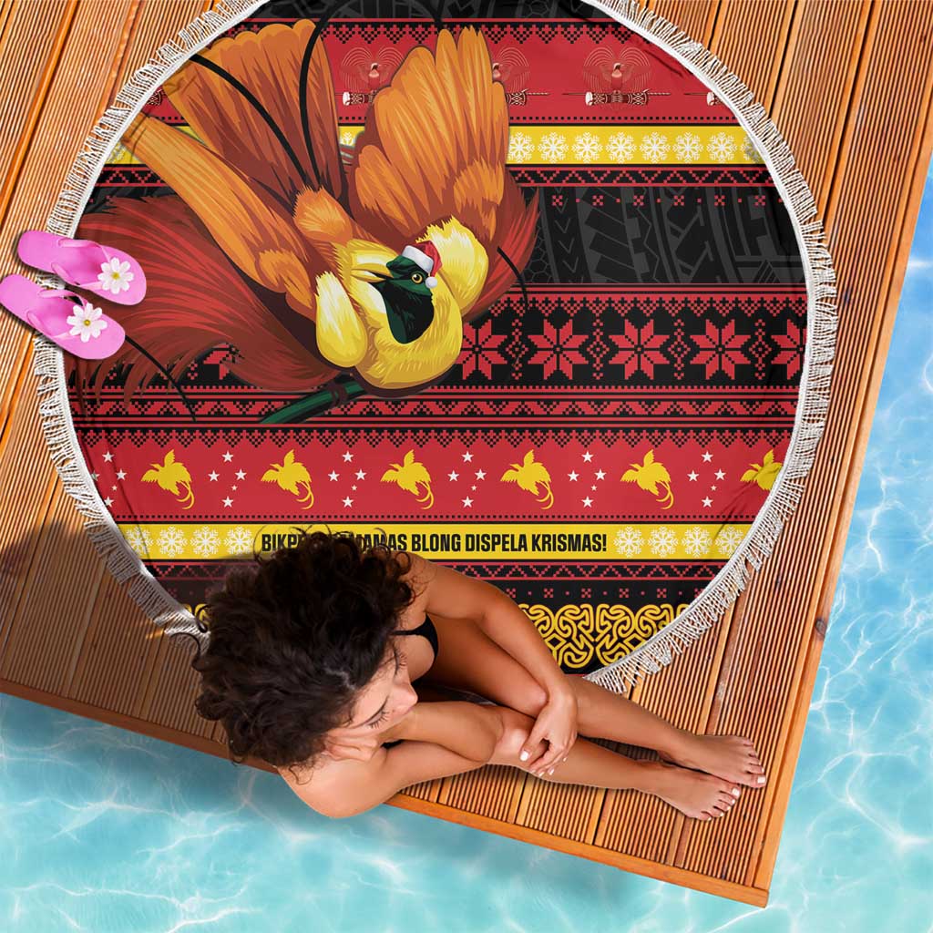 Papua New Guinea Christmas Beach Blanket Bikpela hamamas blong dispela Krismas LT14 - Polynesian Pride