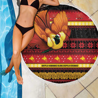 Papua New Guinea Christmas Beach Blanket Bikpela hamamas blong dispela Krismas LT14 - Polynesian Pride