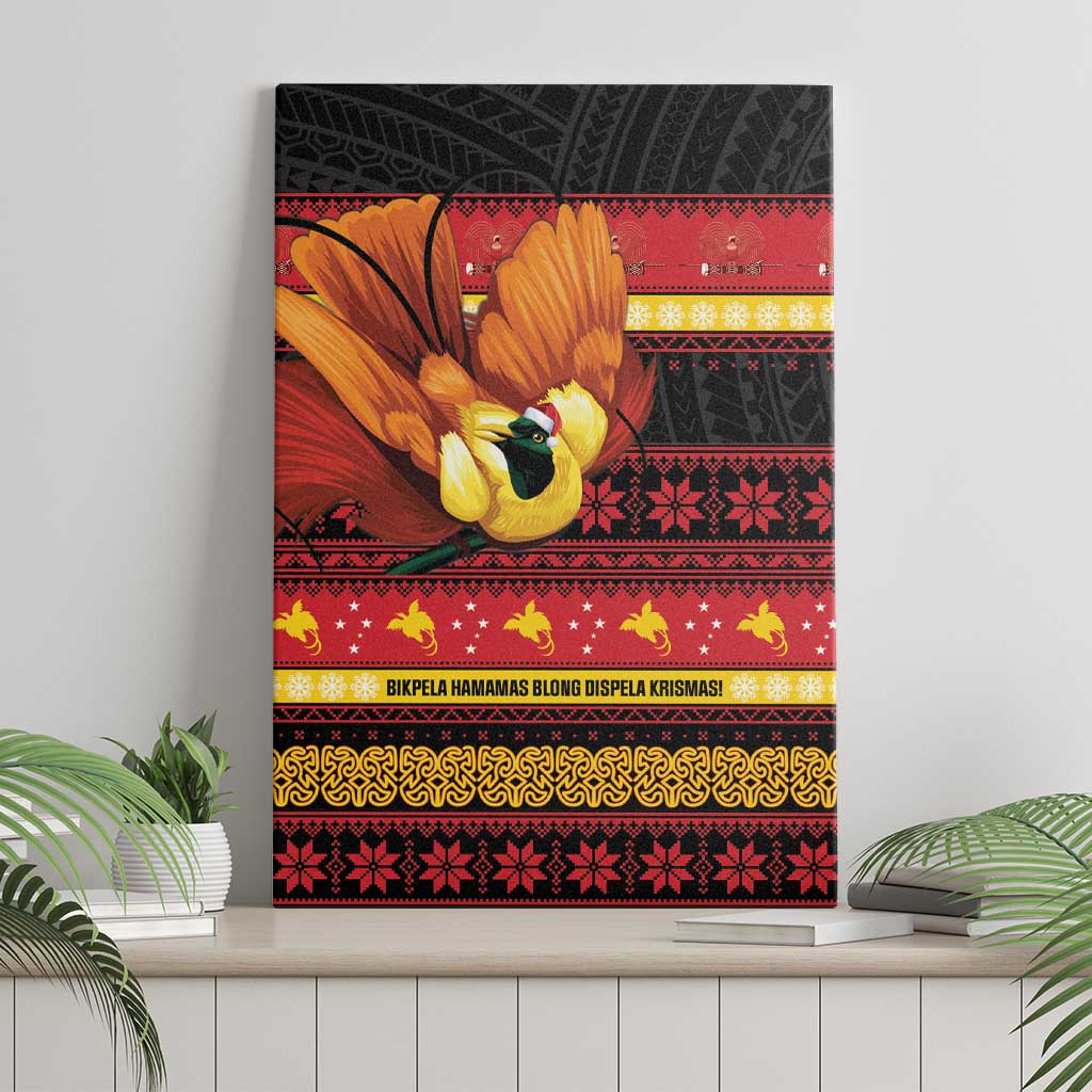 Papua New Guinea Christmas Canvas Wall Art Bikpela hamamas blong dispela Krismas LT14 - Polynesian Pride
