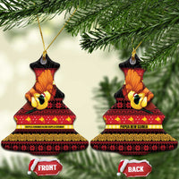 Papua New Guinea Christmas Ceramic Ornament Bikpela hamamas blong dispela Krismas LT14 Christmas Tree Red - Polynesian Pride