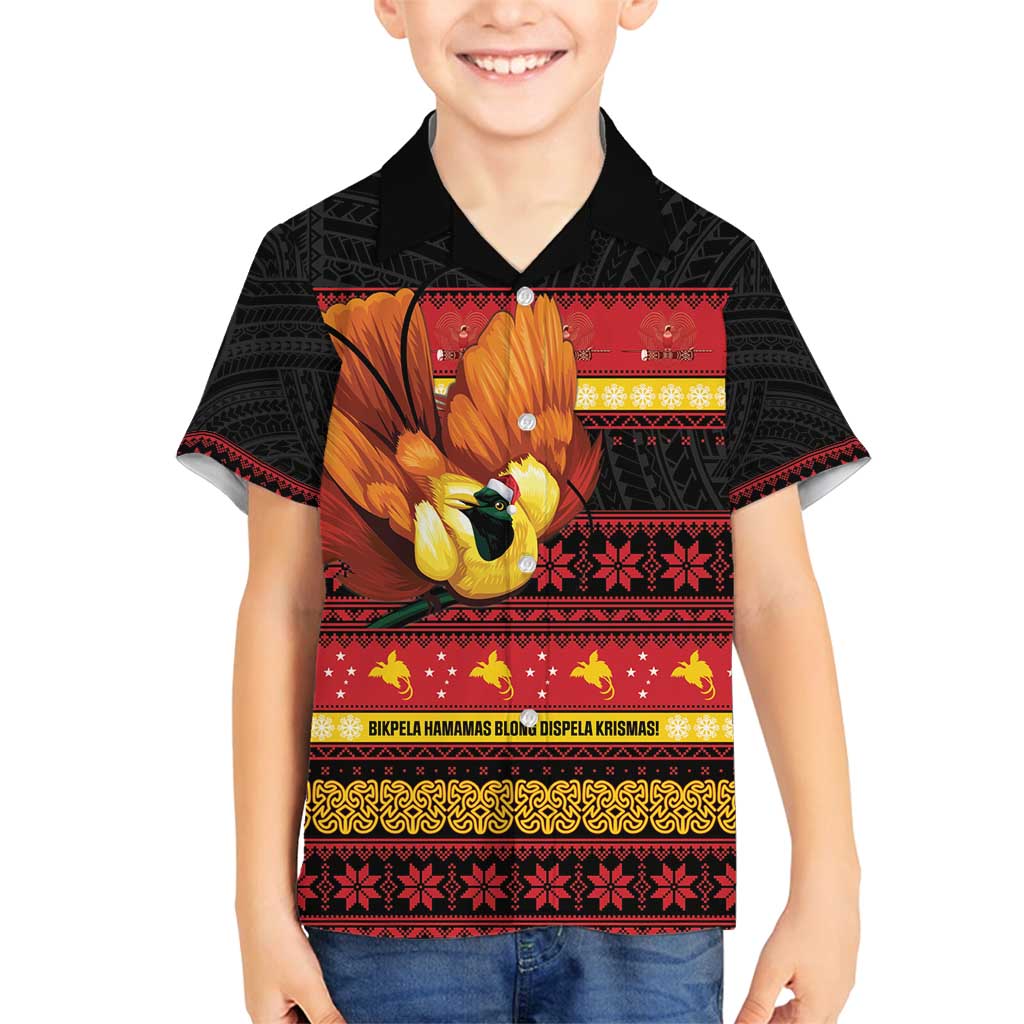 Papua New Guinea Christmas Family Matching Puletasi and Hawaiian Shirt Bikpela hamamas blong dispela Krismas - Polynesian Pride