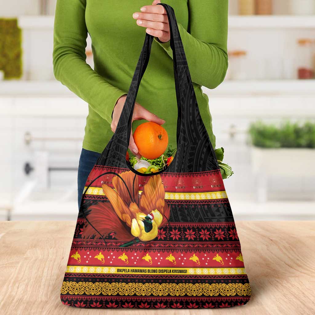 Papua New Guinea Christmas Grocery Bag Bikpela hamamas blong dispela Krismas LT14 - Polynesian Pride