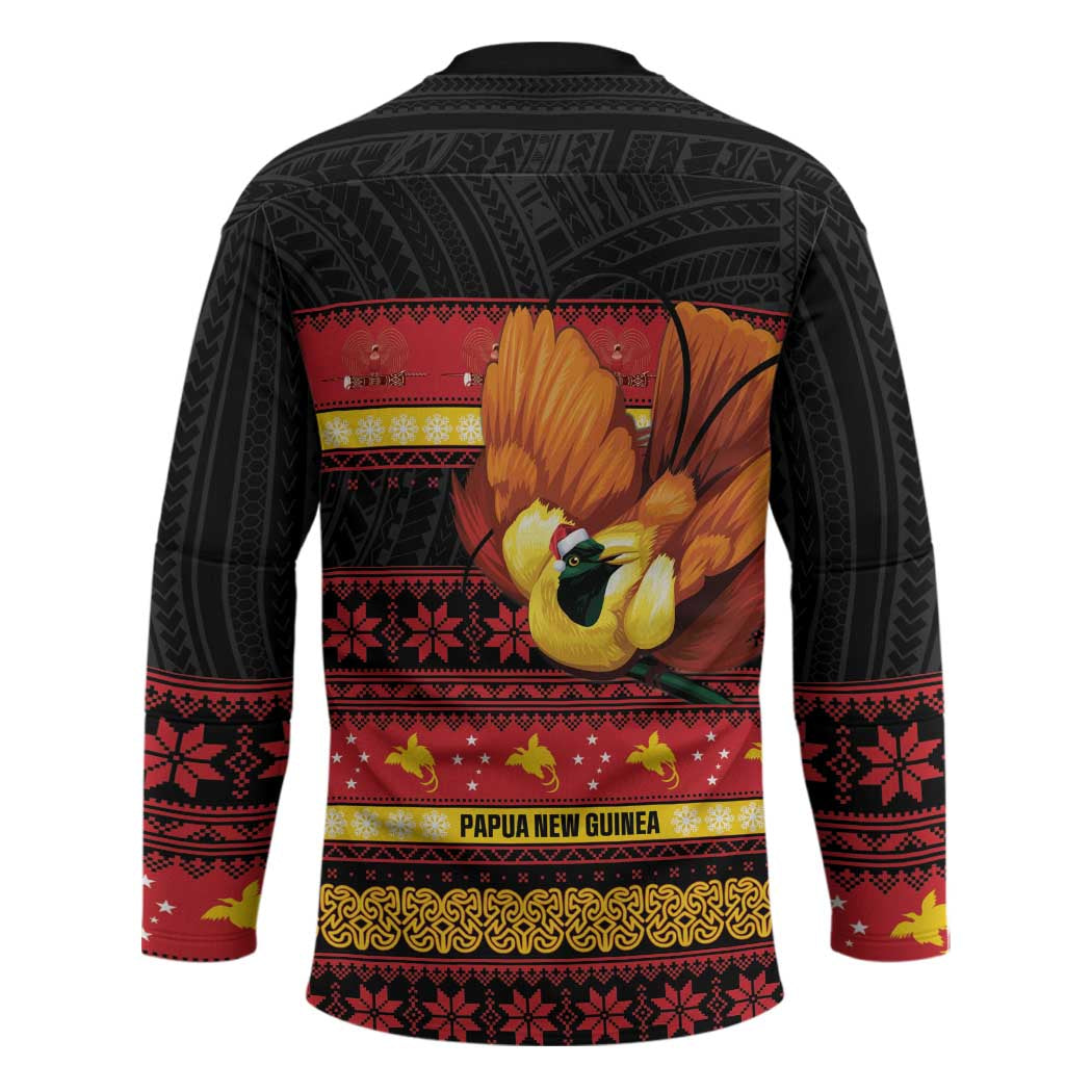 Papua New Guinea Christmas Hockey Jersey Bikpela hamamas blong dispela Krismas LT14 - Polynesian Pride