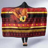 Papua New Guinea Christmas Hooded Blanket Bikpela hamamas blong dispela Krismas LT14 One Size Red - Polynesian Pride
