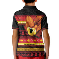 Papua New Guinea Christmas Kid Polo Shirt Bikpela hamamas blong dispela Krismas - Polynesian Pride