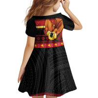 Papua New Guinea Christmas Kid Short Sleeve Dress Bikpela hamamas blong dispela Krismas LT14 - Polynesian Pride