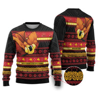 Papua New Guinea Christmas Ugly Christmas Sweater Bikpela hamamas blong dispela Krismas LT14 Red - Polynesian Pride