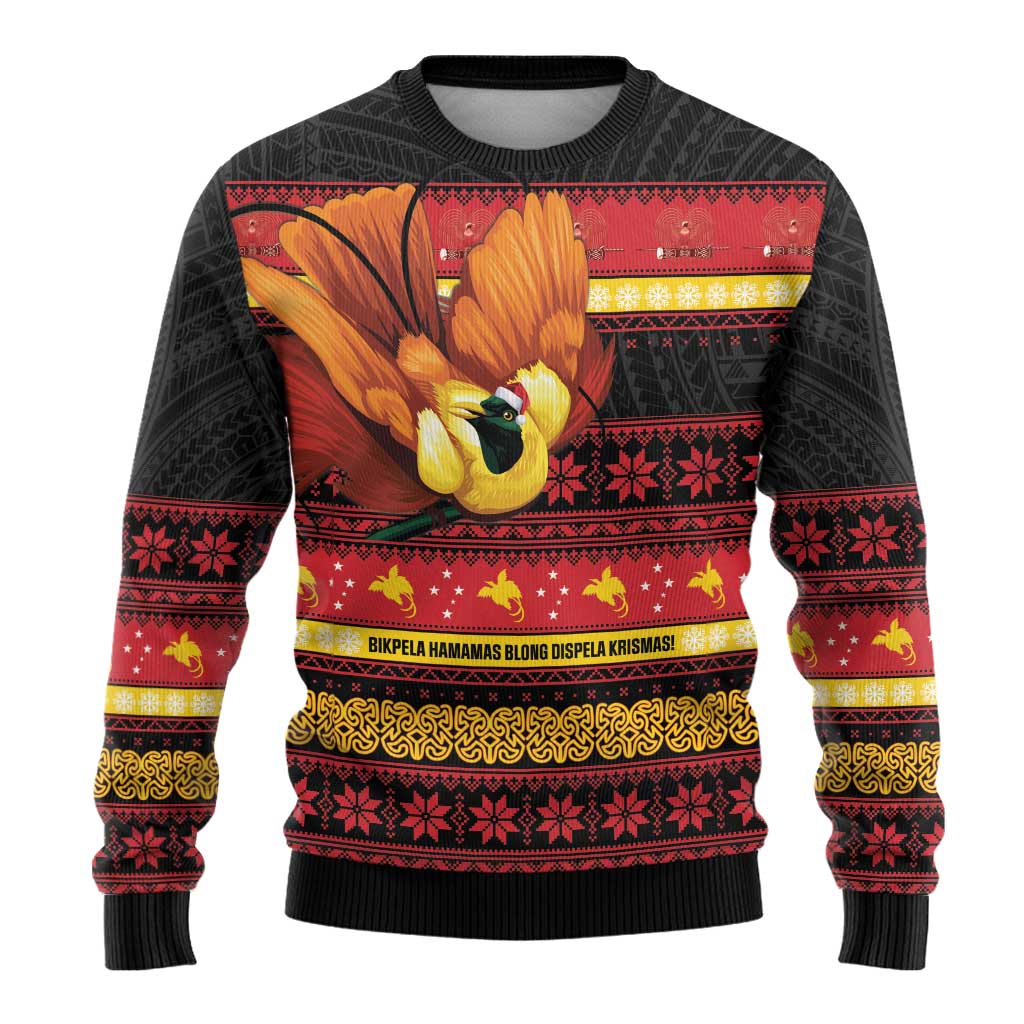 Papua New Guinea Christmas Ugly Christmas Sweater Bikpela hamamas blong dispela Krismas LT14 - Polynesian Pride