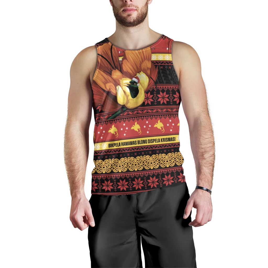 Papua New Guinea Christmas Men Tank Top Bikpela hamamas blong dispela Krismas LT14 - Polynesian Pride