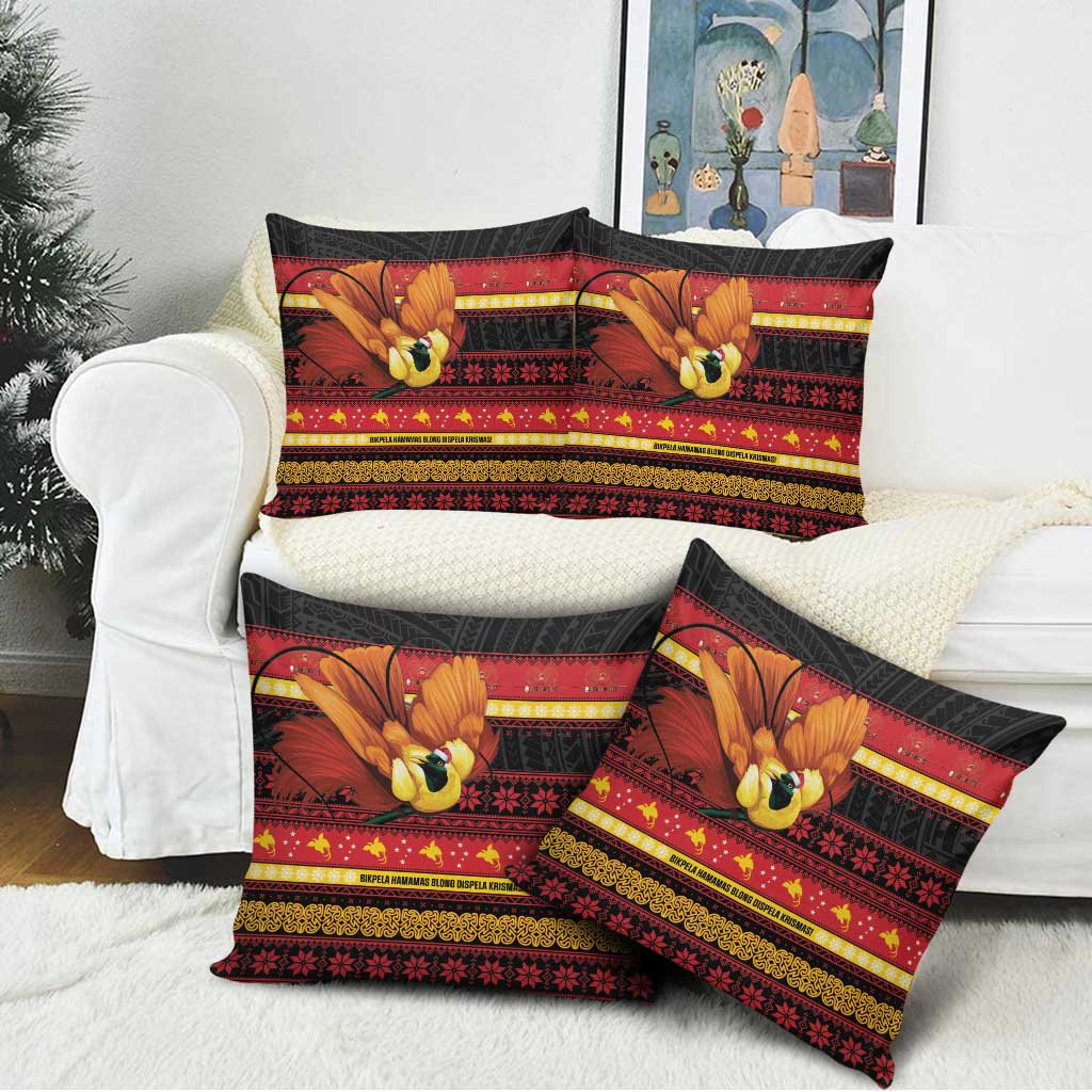 Papua New Guinea Christmas Pillow Cover Bikpela hamamas blong dispela Krismas LT14 - Polynesian Pride