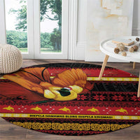 Papua New Guinea Christmas Round Carpet Bikpela hamamas blong dispela Krismas LT14 - Polynesian Pride
