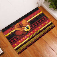 Papua New Guinea Christmas Rubber Doormat Bikpela hamamas blong dispela Krismas LT14 - Polynesian Pride