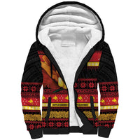Papua New Guinea Christmas Sherpa Hoodie Bikpela hamamas blong dispela Krismas LT14 Unisex Red - Polynesian Pride