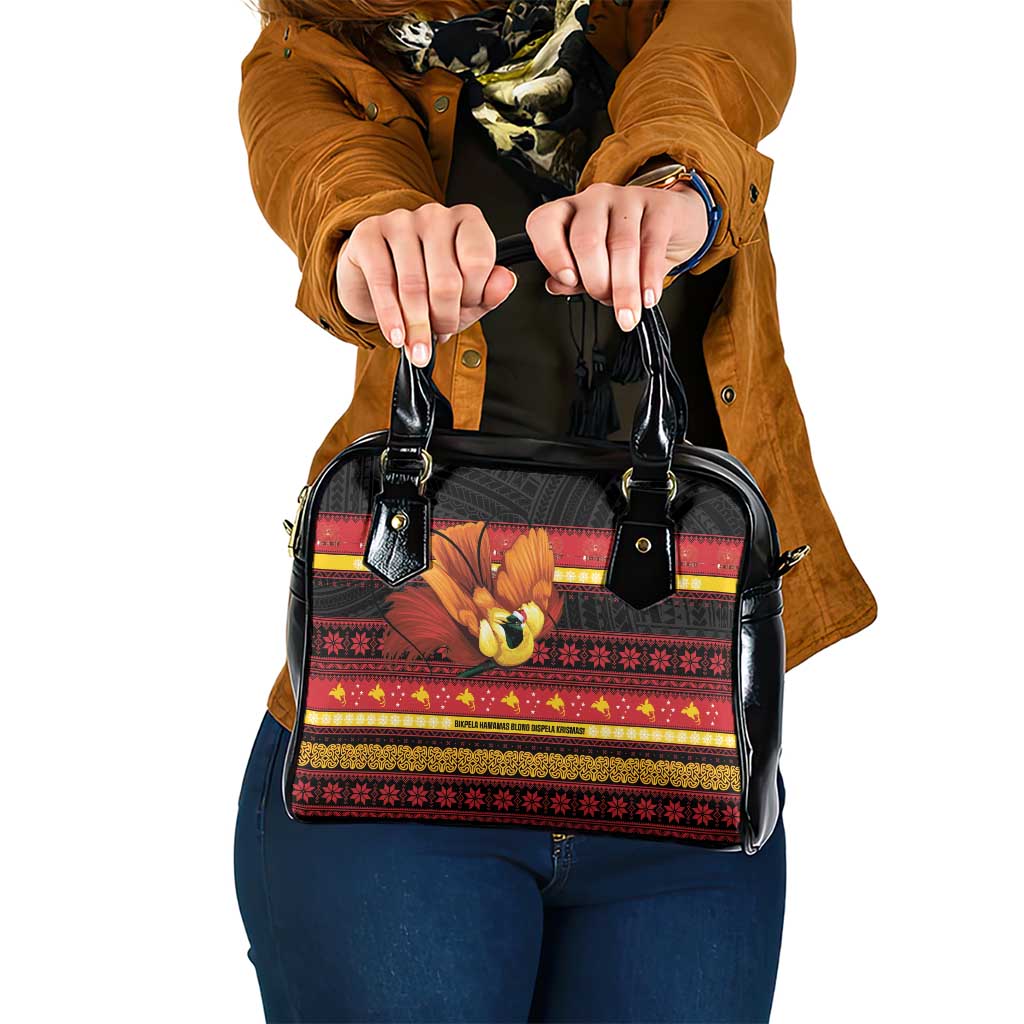 Papua New Guinea Christmas Shoulder Handbag Bikpela hamamas blong dispela Krismas LT14 One Size Red - Polynesian Pride