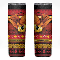 Papua New Guinea Christmas Skinny Tumbler Bikpela hamamas blong dispela Krismas LT14 Red - Polynesian Pride