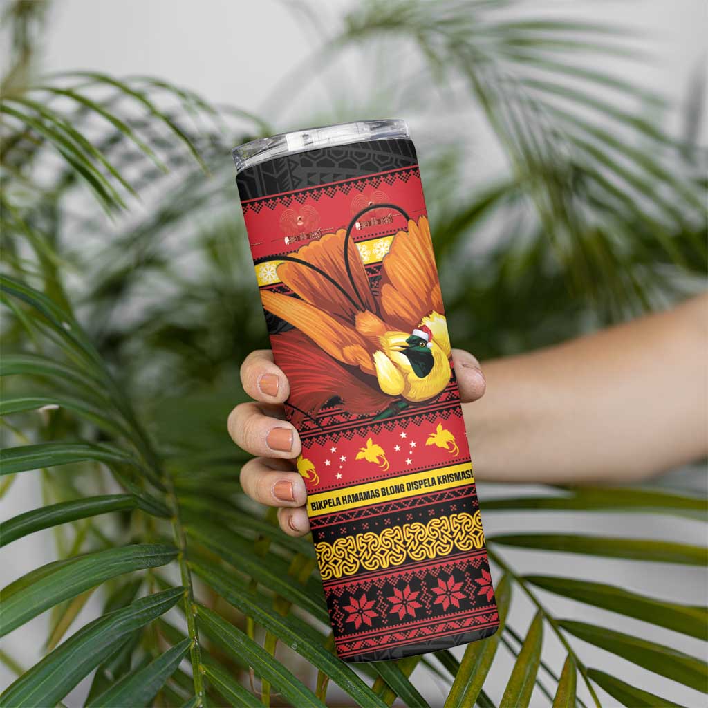 Papua New Guinea Christmas Skinny Tumbler Bikpela hamamas blong dispela Krismas LT14 - Polynesian Pride