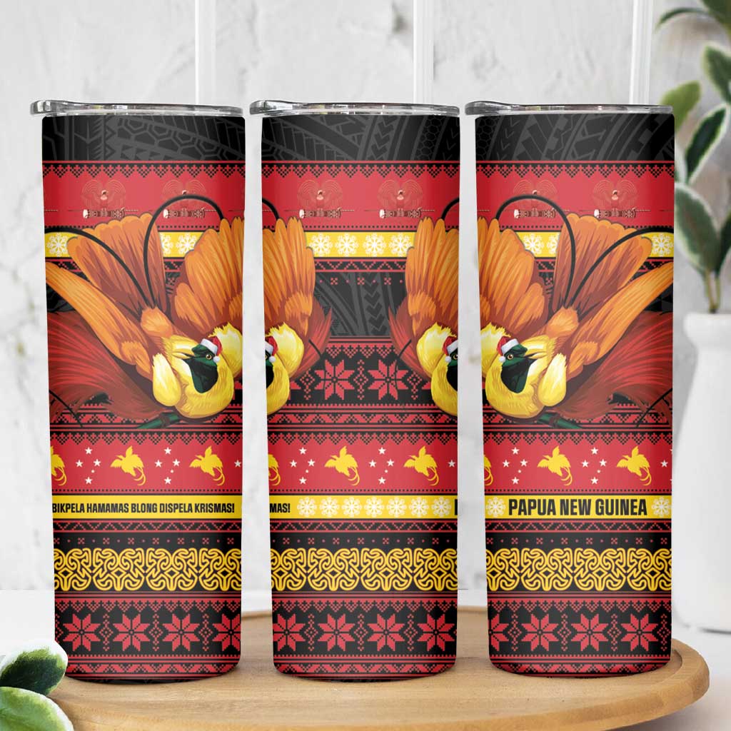 Papua New Guinea Christmas Skinny Tumbler Bikpela hamamas blong dispela Krismas LT14 - Polynesian Pride