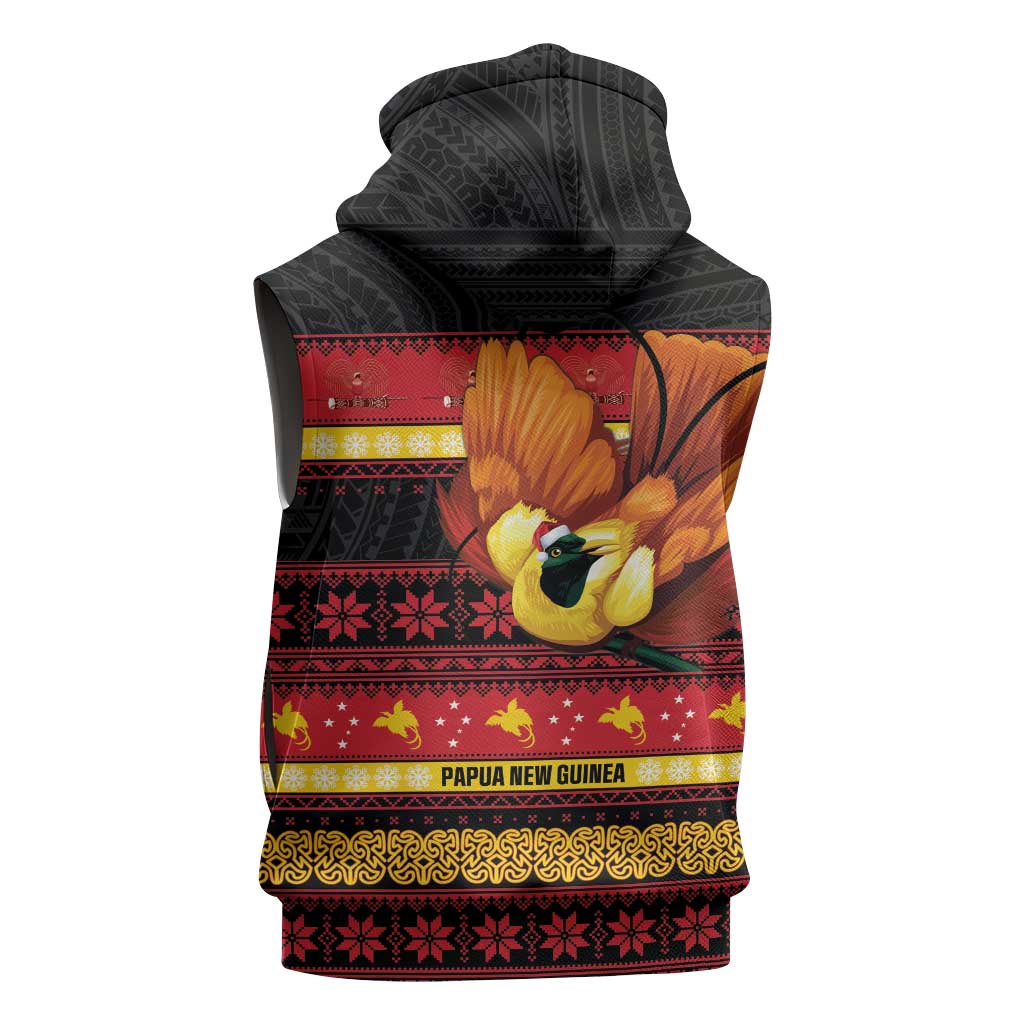 Papua New Guinea Christmas Sleeveless Hoodie Bikpela hamamas blong dispela Krismas LT14 - Polynesian Pride