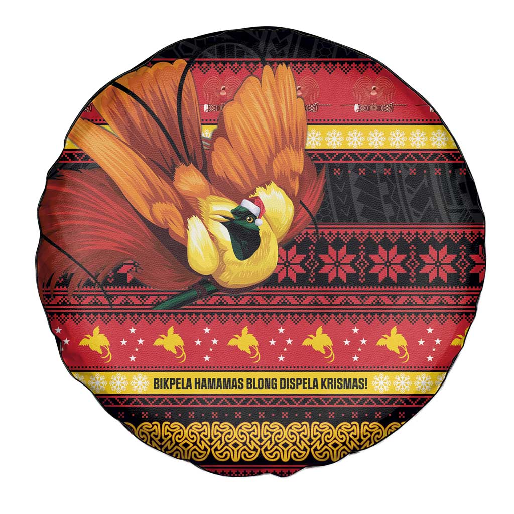 Papua New Guinea Christmas Spare Tire Cover Bikpela hamamas blong dispela Krismas LT14 - Polynesian Pride