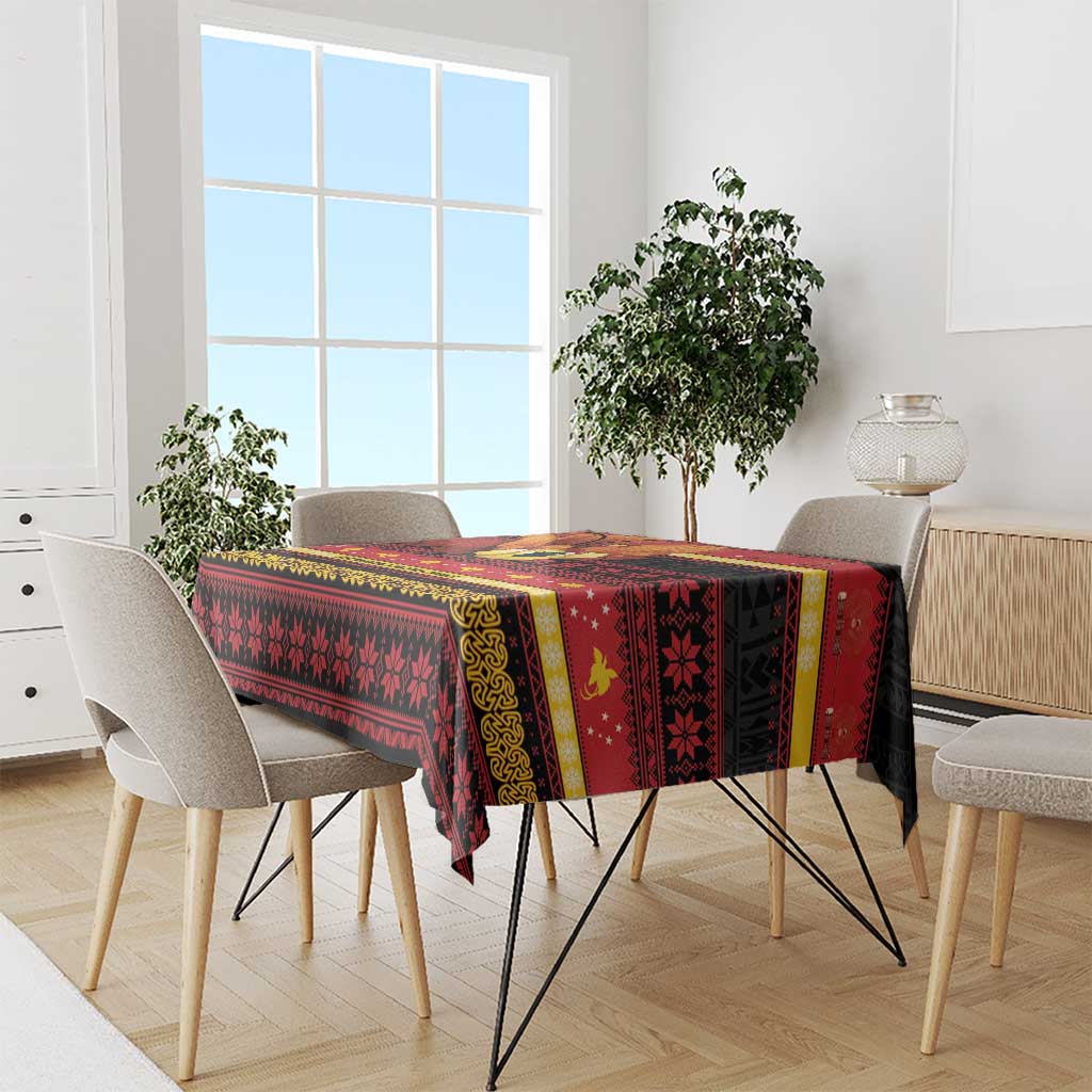 Papua New Guinea Christmas Tablecloth Bikpela hamamas blong dispela Krismas - Polynesian Pride