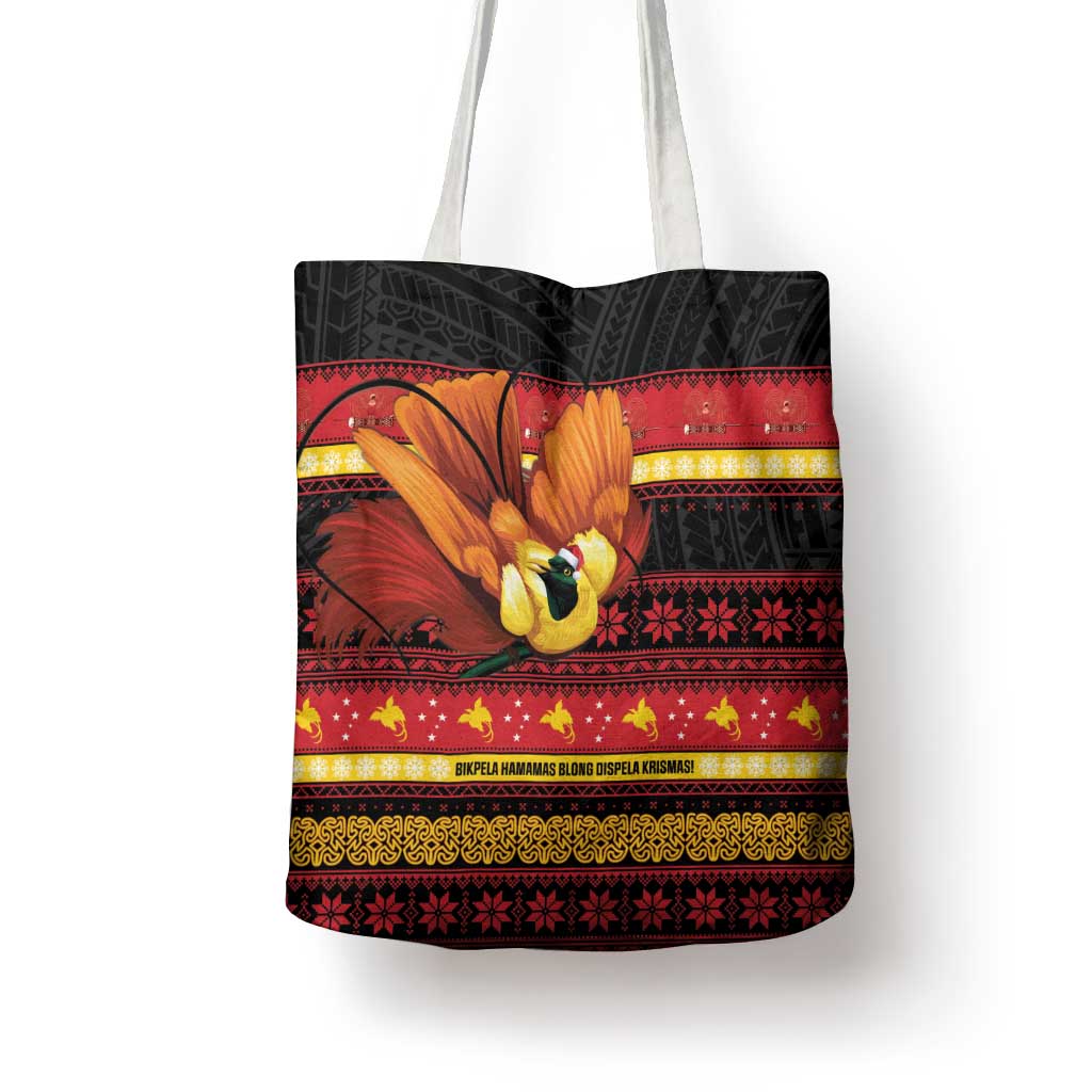 Papua New Guinea Christmas Tote Bag Bikpela hamamas blong dispela Krismas LT14 - Polynesian Pride