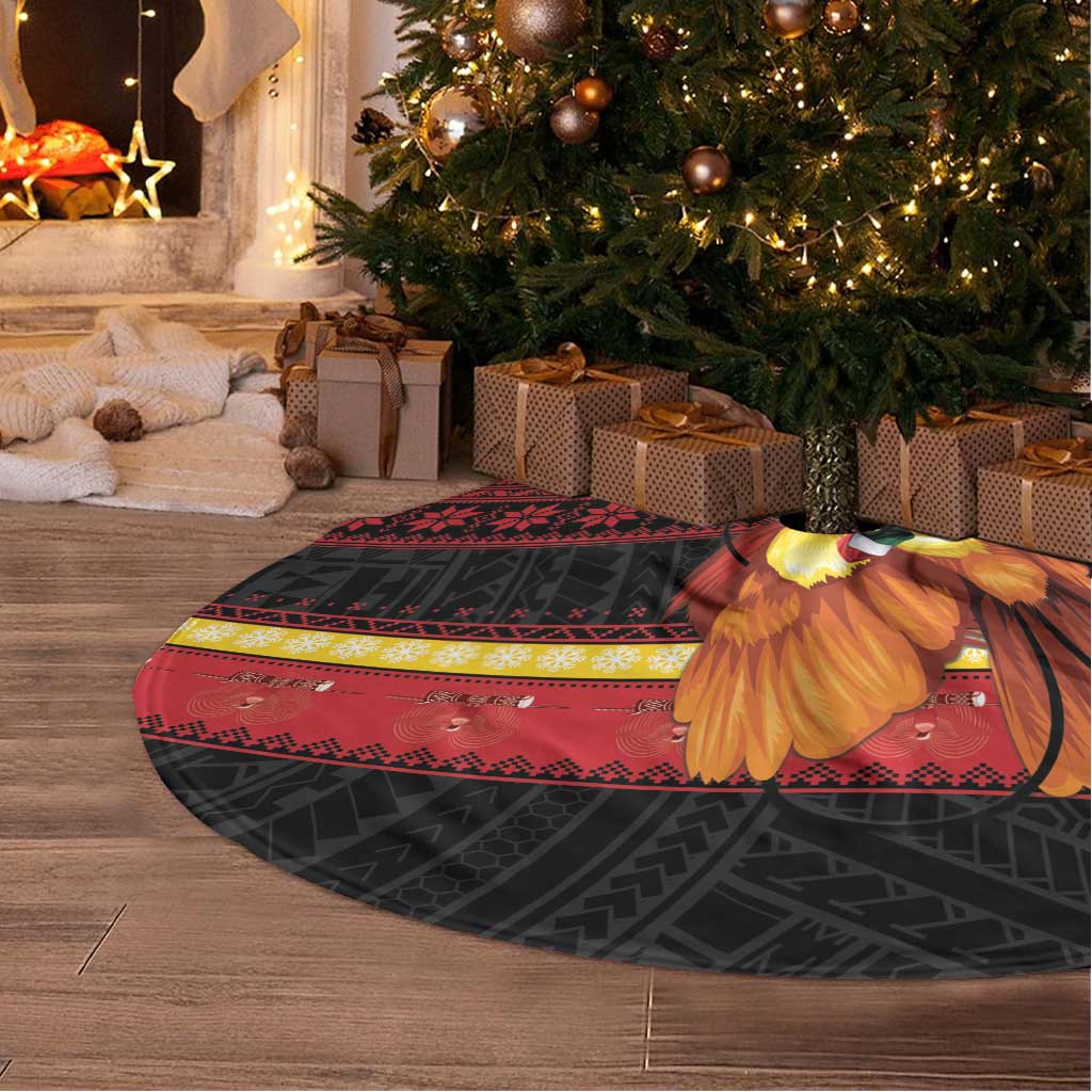 Papua New Guinea Christmas Tree Skirt Bikpela hamamas blong dispela Krismas LT14 - Polynesian Pride
