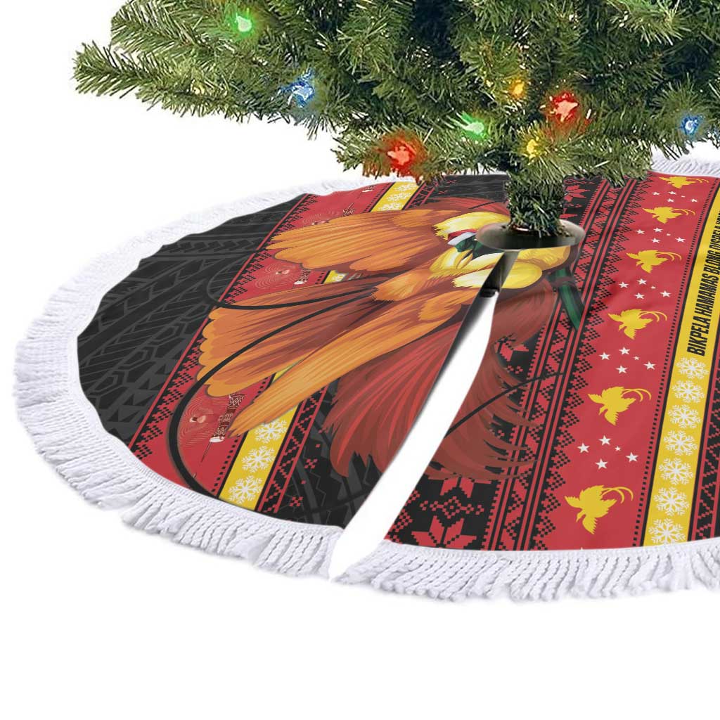 Papua New Guinea Christmas Tree Skirt Bikpela hamamas blong dispela Krismas LT14 - Polynesian Pride