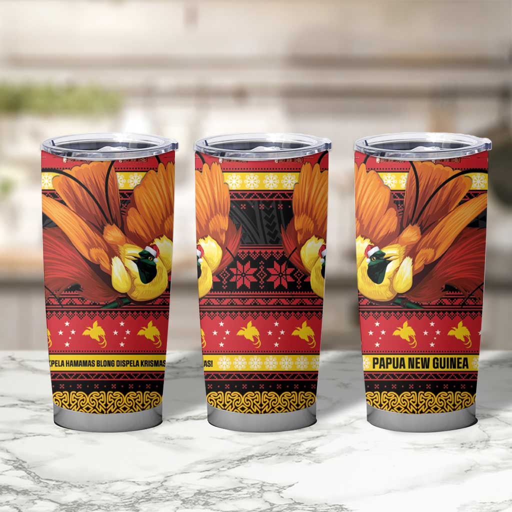 Papua New Guinea Christmas Tumbler Cup Bikpela hamamas blong dispela Krismas LT14 - Polynesian Pride