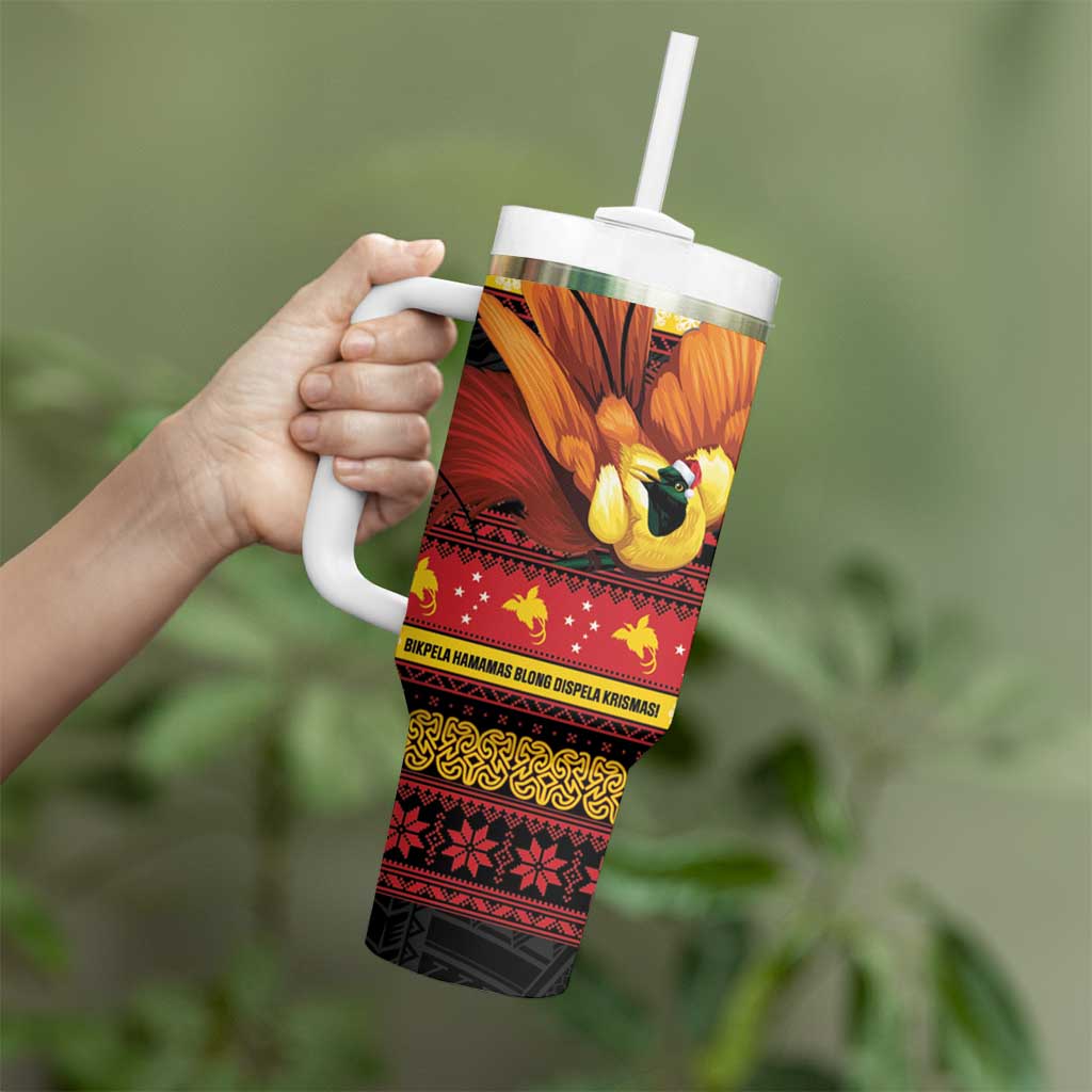 Papua New Guinea Christmas Tumbler With Handle Bikpela hamamas blong dispela Krismas LT14 - Polynesian Pride