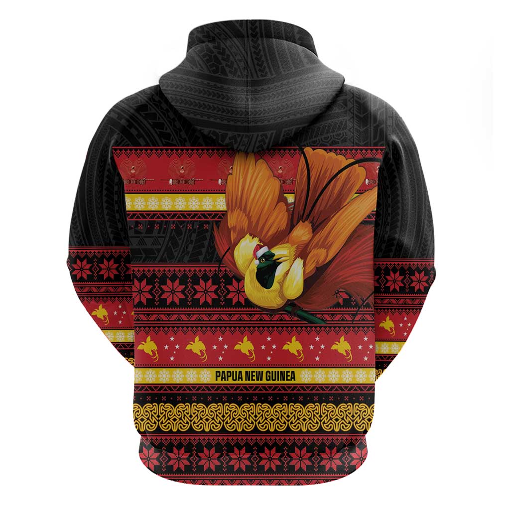 Papua New Guinea Christmas Zip Hoodie Bikpela hamamas blong dispela Krismas LT14 - Polynesian Pride