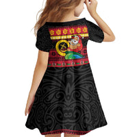 Vanuatu Christmas Family Matching Summer Maxi Dress and Hawaiian Shirt Joyeux Noel Surfing Santa With Boar Tusk LT14 - Polynesian Pride