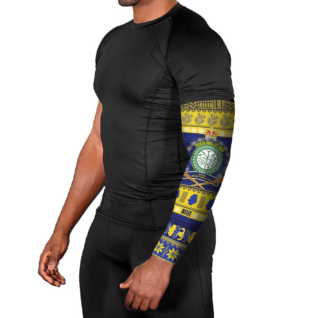 Niue Christmas Arm Sleeves Monuina e Kilisimasi Hiapo Motifs - Polynesian Pride