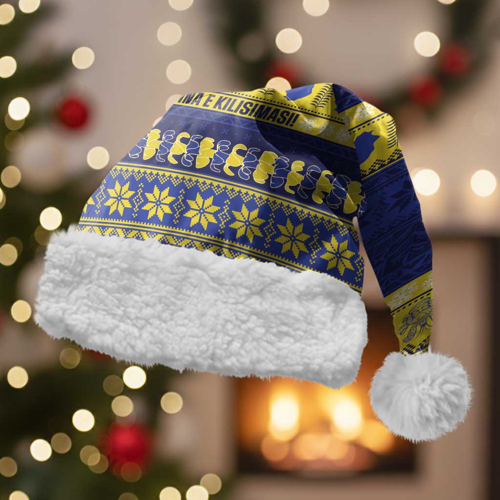 Niue Christmas Santa Hat Monuina e Kilisimasi Hiapo Motifs - Polynesian Pride