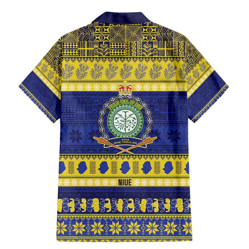 Niue Christmas Family Matching Mermaid Dress and Hawaiian Shirt Monuina e Kilisimasi Hiapo Motifs LT14 - Polynesian Pride