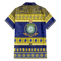 Niue Christmas Family Matching Off Shoulder Short Dress and Hawaiian Shirt Monuina e Kilisimasi Hiapo Motifs LT14 - Polynesian Pride