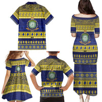 Niue Christmas Family Matching Puletasi and Hawaiian Shirt Monuina e Kilisimasi Hiapo Motifs LT14 - Polynesian Pride