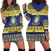 Niue Christmas Hoodie Dress Monuina e Kilisimasi Hiapo Motifs LT14 - Polynesian Pride