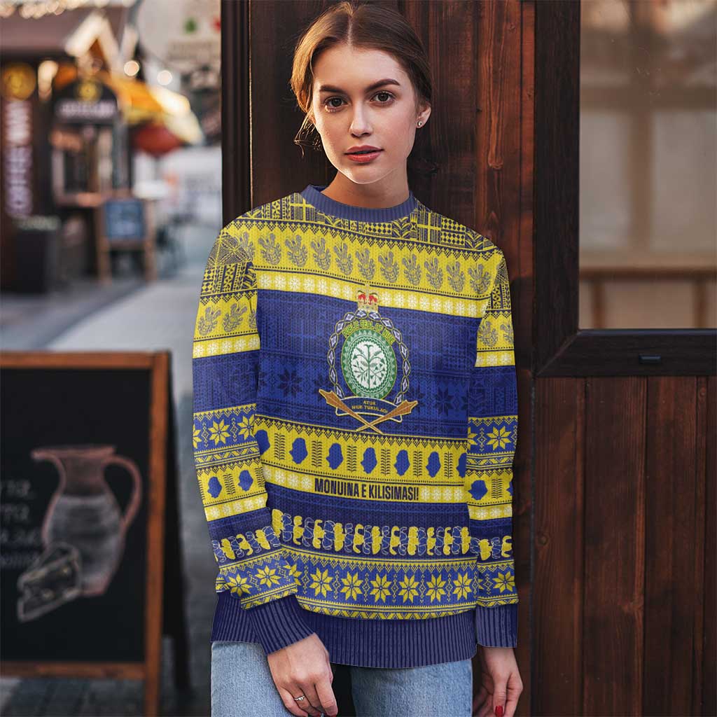 Niue Christmas Ugly Christmas Sweater Monuina e Kilisimasi Hiapo Motifs - Polynesian Pride