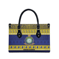 Niue Christmas Leather Bag Monuina e Kilisimasi Hiapo Motifs - Polynesian Pride