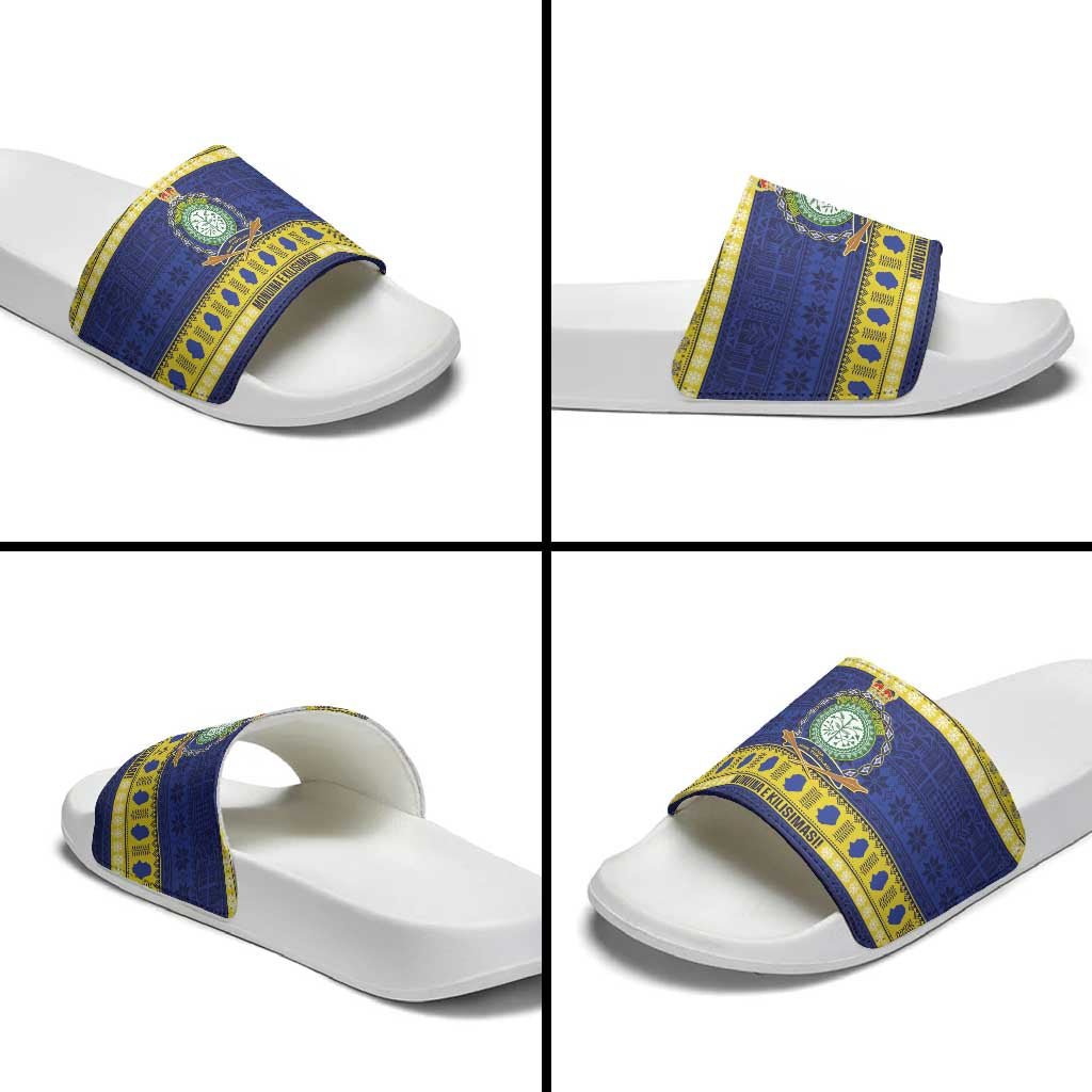 Niue Christmas Slide Sandals Monuina e Kilisimasi Hiapo Motifs - Polynesian Pride
