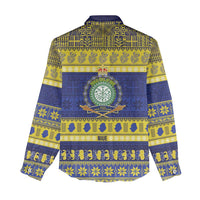 Niue Christmas Women Casual Shirt Monuina e Kilisimasi Hiapo Motifs LT14 - Polynesian Pride