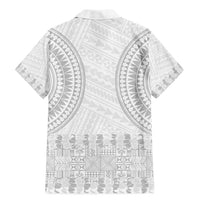 Niue White Sunday Family Matching Mermaid Dress and Hawaiian Shirt Tapu Fanau Ia Puakenikeni Hiapo Pattern LT14 - Polynesian Pride