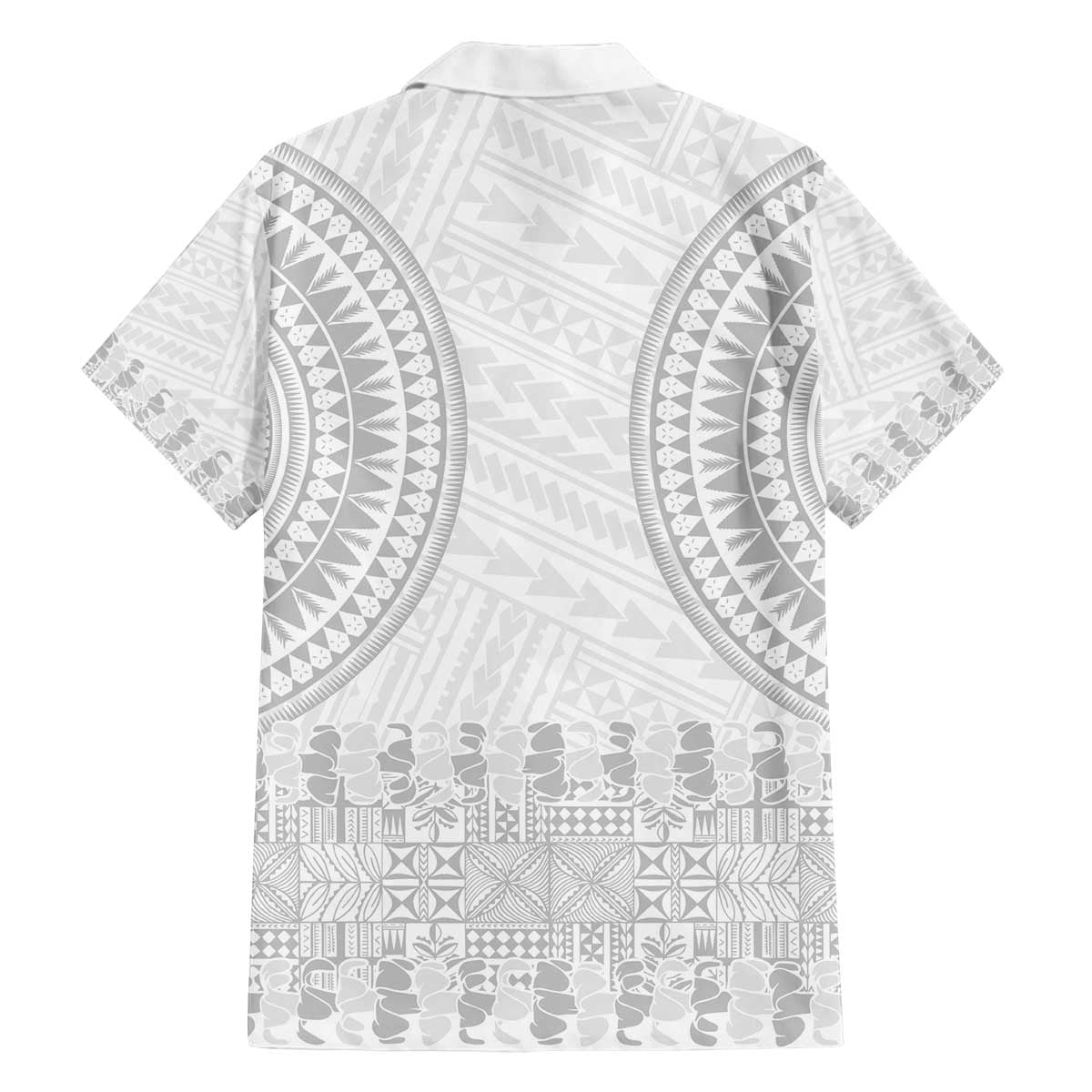 Niue White Sunday Family Matching Off The Shoulder Long Sleeve Dress and Hawaiian Shirt Tapu Fanau Ia Puakenikeni Hiapo Pattern LT14 - Polynesian Pride
