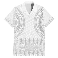 Niue White Sunday Hawaiian Shirt Tapu Fanau Ia Puakenikeni Hiapo Pattern LT14 White - Polynesian Pride
