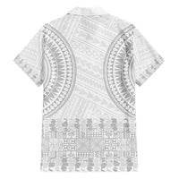 Niue White Sunday Hawaiian Shirt Tapu Fanau Ia Puakenikeni Hiapo Pattern LT14 - Polynesian Pride