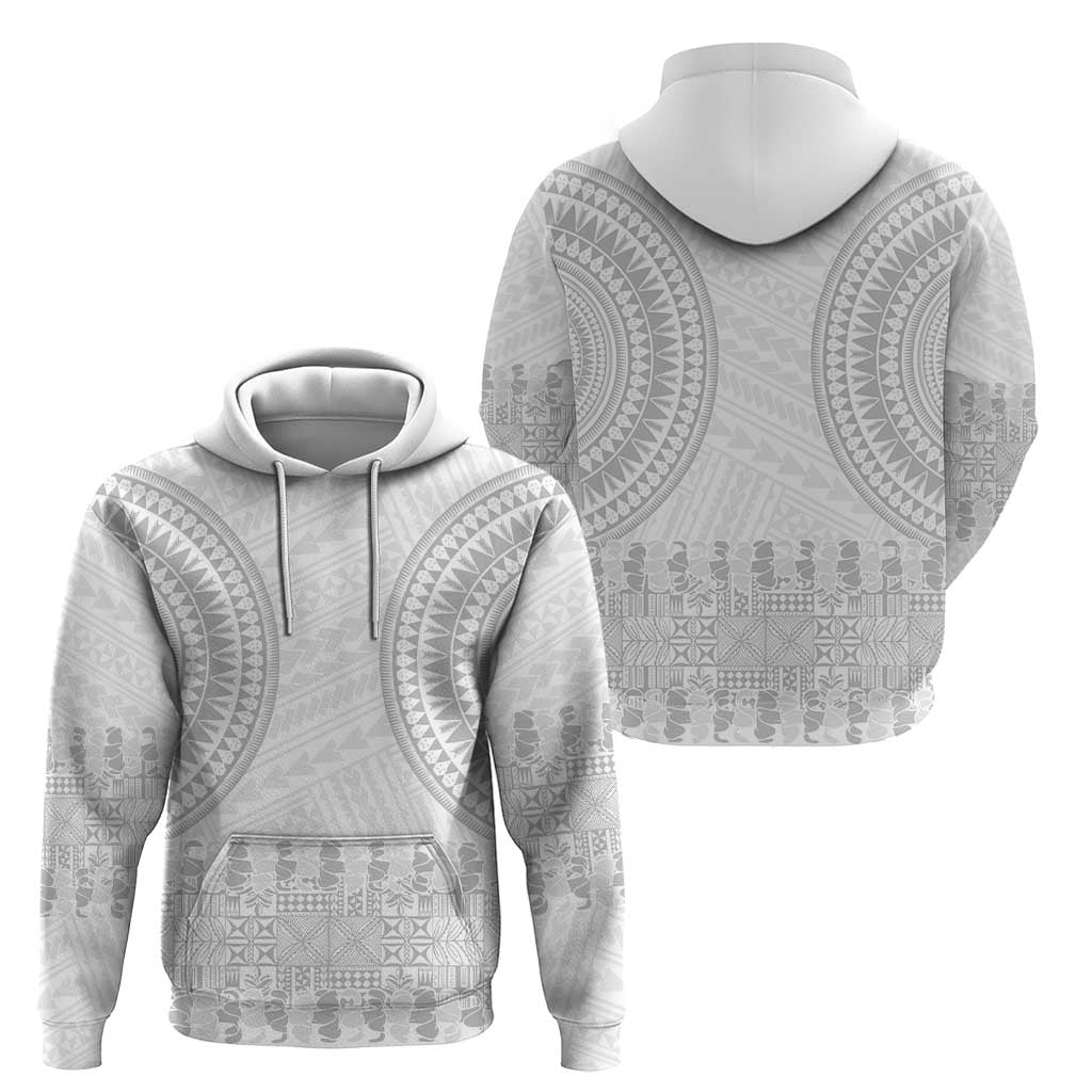 Niue White Sunday Hoodie Tapu Fanau Ia Puakenikeni Hiapo Pattern LT14 - Polynesian Pride