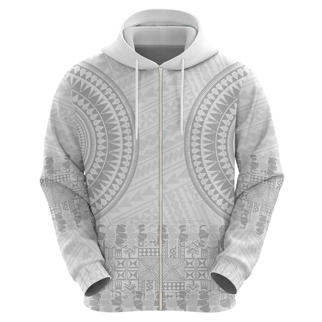 Niue White Sunday Hoodie Tapu Fanau Ia Puakenikeni Hiapo Pattern LT14 - Polynesian Pride