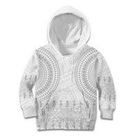Niue White Sunday Kid Hoodie Tapu Fanau Ia Puakenikeni Hiapo Pattern LT14 Hoodie White - Polynesian Pride