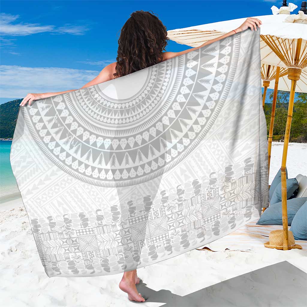 Niue White Sunday Sarong Tapu Fanau Ia Puakenikeni Hiapo Pattern - Polynesian Pride